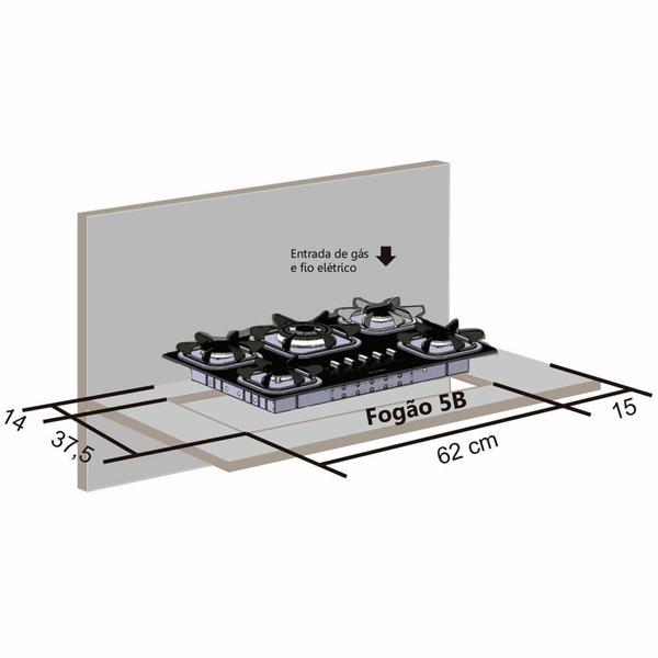 Imagem de Fogão de Mesa Cooktop Mueller 5B Ultra Chama Bivolt - G56012