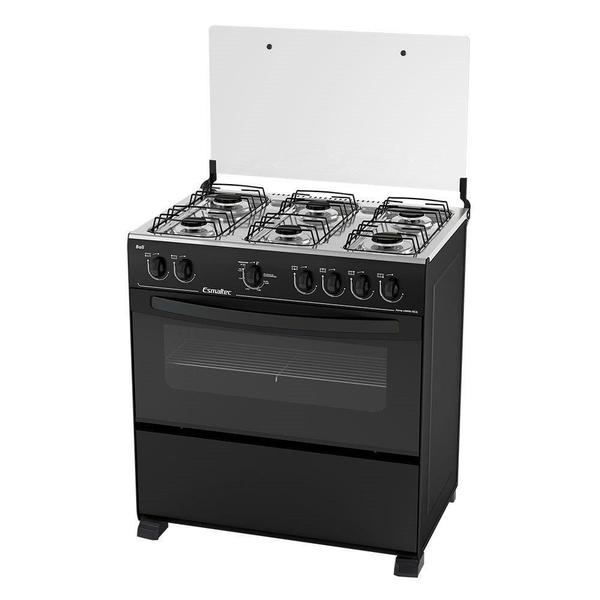 Fogão de Piso Esmaltec 6 Bocas Bali Mesa de Inox Preto Imagem de Fogão de Piso Esmaltec 6 Bocas Bali Mesa de Inox Preto