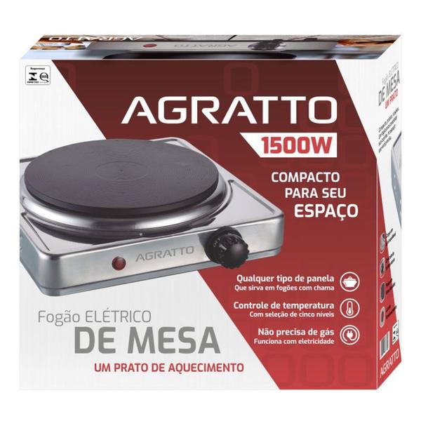 Imagem de Fogão Elétrico de Mesa 1 Prato FMA-01 110 Volts 1500 Watts - 7958 - AGRATTO