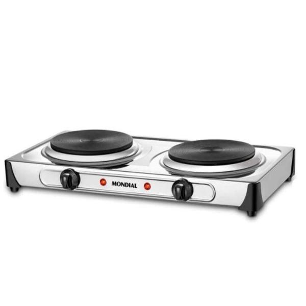 Imagem de Fogão Elétrico, Fast Cook Dual, 2 Bocas, 220V, Inox - FE-03 Mondial