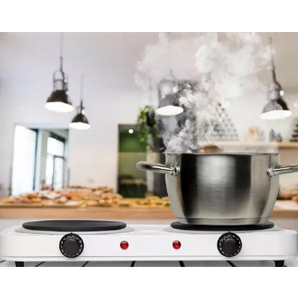 Fogão Elétrico Portátil 2 Bocas 127V e 2000W 5 Níveis Temp. - Mimo Imagem de Fogão Elétrico Portátil 2 Bocas 127V e 2000W 5 Níveis Temp.