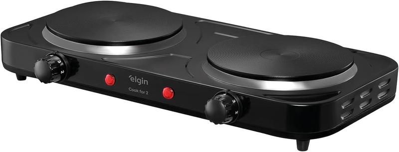 Imagem de Fogao Eletrico Portatil Cooktop 2 Bocas Elgin - 110V