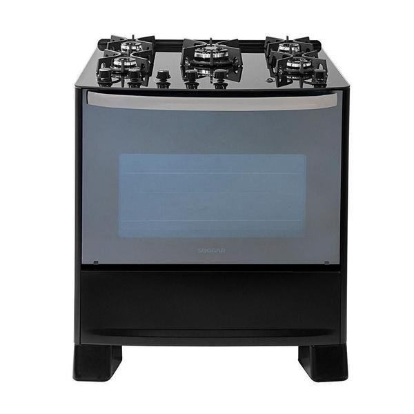 Fogão FGVMTG511PT Master Grill 5 Bocas Suggar Preto 110V Imagem de Fogão FGVMTG511PT Master Grill 5 Bocas Suggar Preto 110V