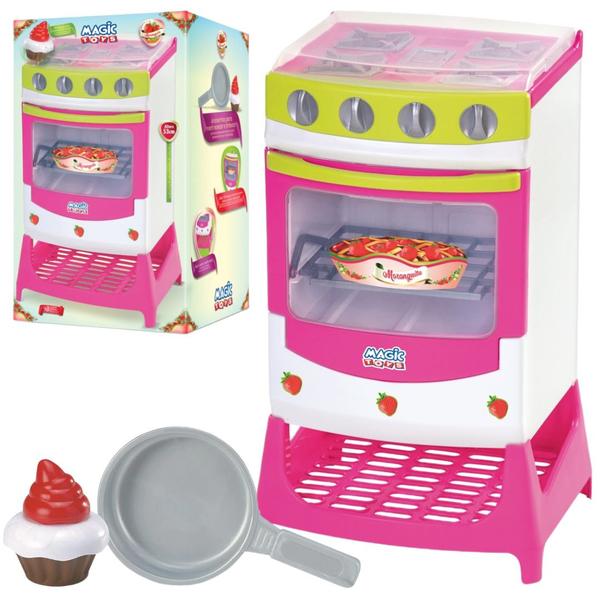 Imagem de Fogão Fogãozinho C/ Forno Acessórios Brinquedo Infantil 53Cm