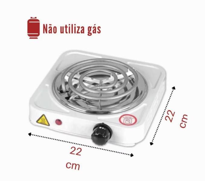 Imagem de Fogão Fogareiro Cooktop Elétrico Portátil 1 Boca Camping 110v