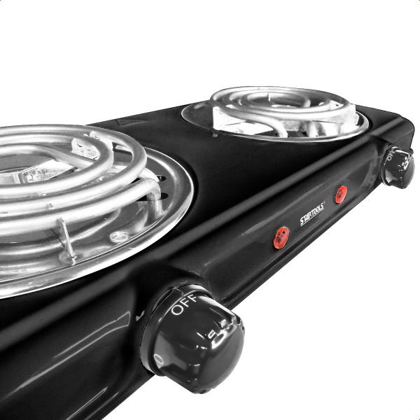 Imagem de Fogão Fogareiro Elétrico Cooktop Potência 2 Bocas 2000W 220V - StarTools