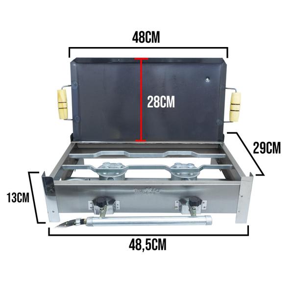 Imagem de Fogão Fogareiro Inox à Gás 2 Bocas - MASTER