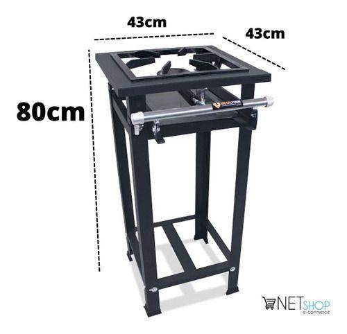 Imagem de Fogão Industrial 1 Boca Queimador Duplo Baixa Pressão 