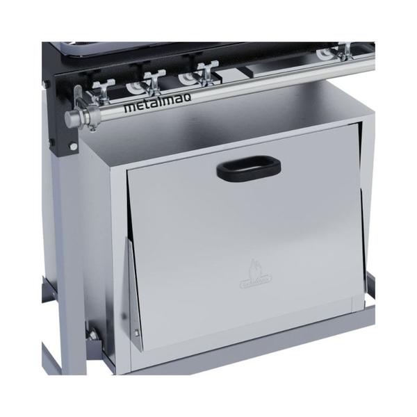 Fogão Industrial 2 Bocas Duplas 30X30 com Forno Metalmaq Imagem de Fogão Industrial 2 Bocas Duplas 30X30 com Forno Metalmaq