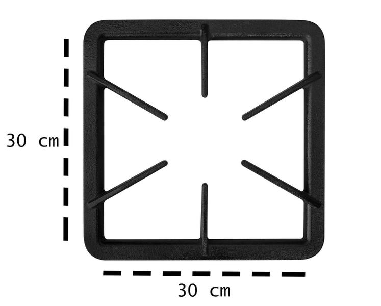 Imagem de Fogão Industrial 3 Bocas Duplas 140mm 30x30 P4 Baixa Pressão