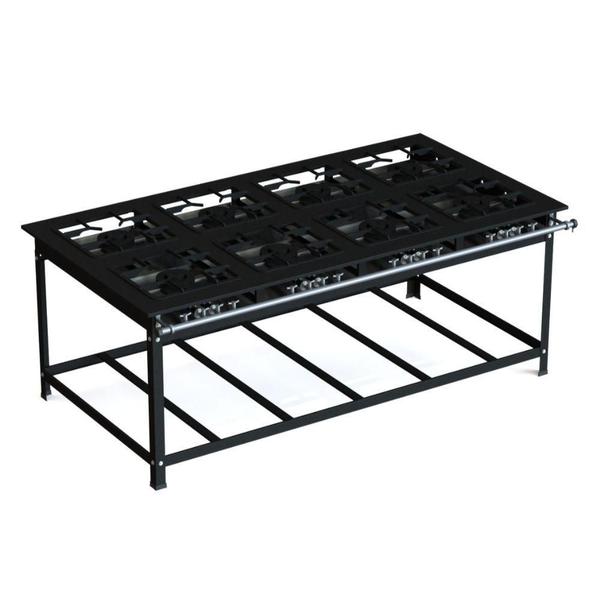 Fogão Industrial 30x30 P7 8 Bocas Baixa Pressão 8 QD - JL Colombo Imagem de Fogão Industrial 30x30 P7 8 Bocas Baixa Pressão 8 QD - JL Colombo
