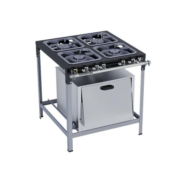 Imagem de Fogão Industrial 4 Bocas 30X30 com Forno S2000 Metalmaq