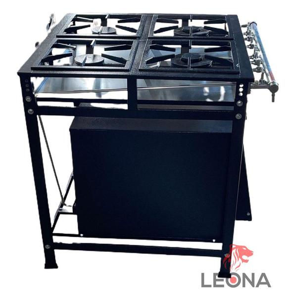 Fogão Industrial 4 Bocas 30x30 P7 Forno 85 Lts Tampa Vidro - MR FOGOES Imagem de Fogão Industrial 4 Bocas 30x30 P7 Forno 85 Lts Tampa Vidro