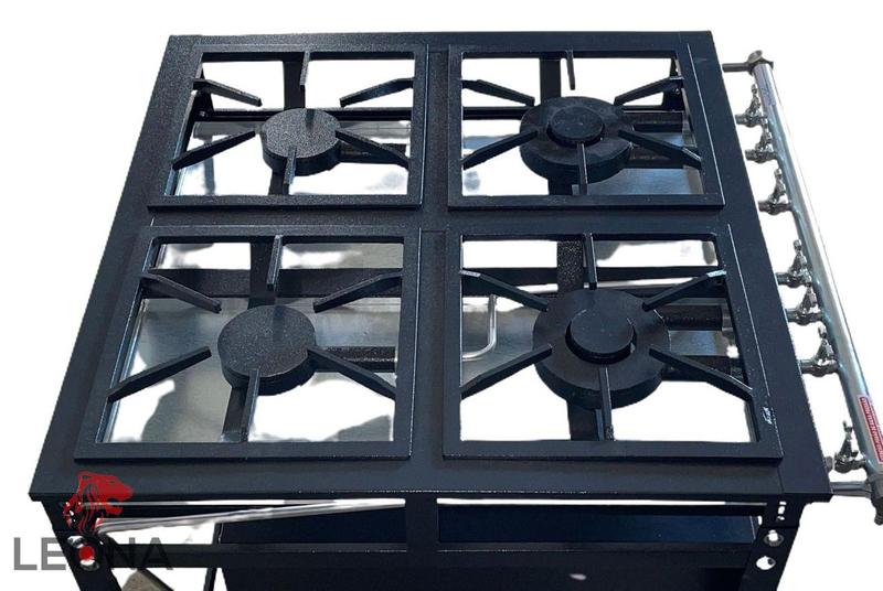 Fogão Industrial 4 Bocas 30x30 P7 Forno 85 Lts Tampa Vidro - MR FOGOES Imagem de Fogão Industrial 4 Bocas 30x30 P7 Forno 85 Lts Tampa Vidro
