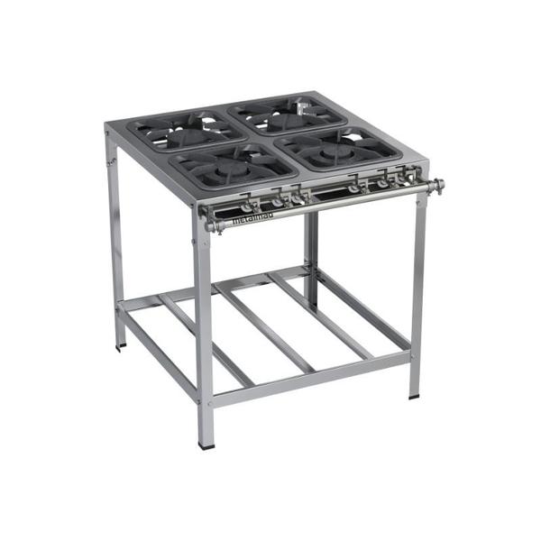 Fogão Industrial 4 bocas 30x30 S2010 Aço Inox Metalmaq Imagem de Fogão Industrial 4 bocas 30x30 S2010 Aço Inox Metalmaq