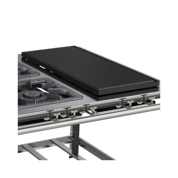 Fogão Industrial 4 Bocas Duplas 40x40 com Chapa Aço Inox 430 Metalmaq Imagem de Fogão Industrial 4 Bocas Duplas 40x40 com Chapa Aço Inox 430 Metalmaq