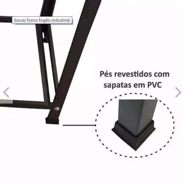 Fogão Industrial 4 Bocas Em Inox Alta Pressão Com Forno Mr Fogões Imagem de Fogão Industrial 4 Bocas Em Inox Alta Pressão Com Forno Mr Fogões