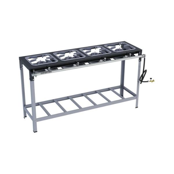Fogão Industrial 4 Bocas em Linha 30X30 Alta Pressão S2000 Metalmaq Imagem de Fogão Industrial 4 Bocas em Linha 30X30 Alta Pressão S2000 Metalmaq