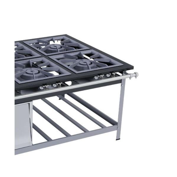 Imagem de Fogão Industrial 6 Bocas Super Dupla 50x50 Forno Central Metalmaq