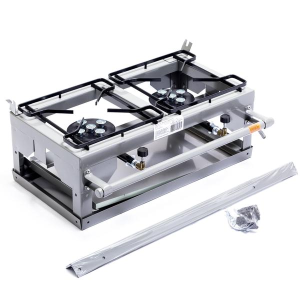 Fogão industrial branco 81 cm com grelha e bandeja coletora - ALBASAN Imagem de Fogão industrial branco 81 cm com grelha e bandeja coletora