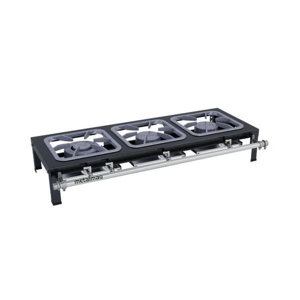 Fogão Industrial de Mesa 3 bocas 30X30 S2000 Metalmaq Imagem de Fogão Industrial de Mesa 3 bocas 30X30 S2000 Metalmaq