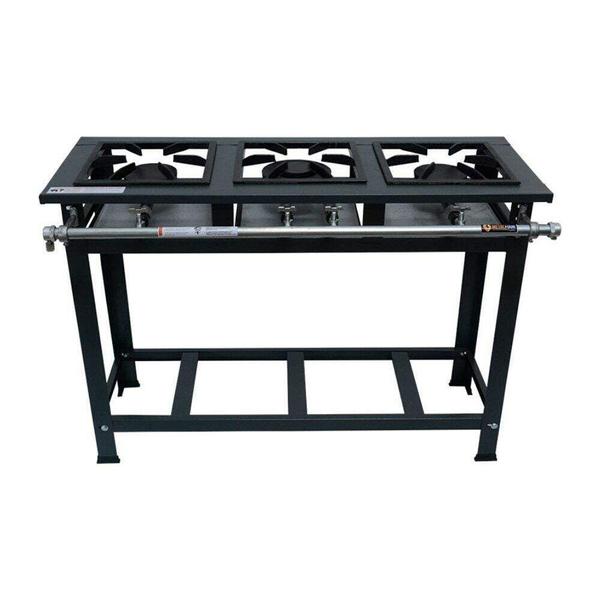 Fogão Industrial P5 3 Bocas Baixa Pressão 3QS - MetalFour Imagem de Fogão Industrial P5 3 Bocas Baixa Pressão 3QS - MetalFour