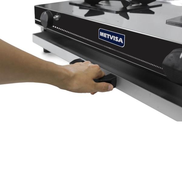 Fogão Indutrial 2 Bocas de Mesa Inox a gás 79x56cm Metvisa - FGIM2B Imagem de Fogão Indutrial 2 Bocas de Mesa Inox a gás 79x56cm Metvisa - FGIM2B
