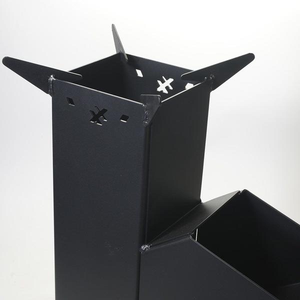 Fogão Lenha Portátil Rocket Stove Grande Tubo 15x15Cm Esp2.6mm - Maxx Diamond Imagem de Fogão Lenha Portátil Rocket Stove Grande Tubo 15x15Cm Esp2.6mm