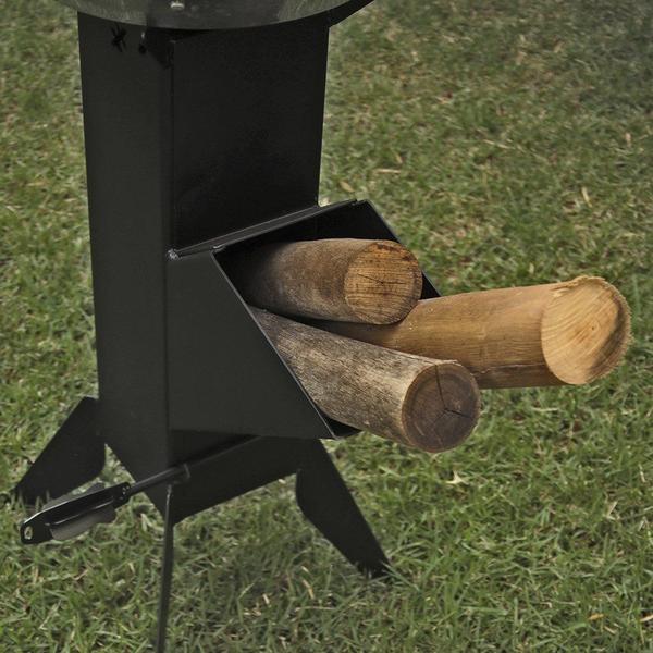 Fogão Lenha Portátil Rocket Stove Grande Tubo 15x15Cm Esp2.6mm - Maxx Diamond Imagem de Fogão Lenha Portátil Rocket Stove Grande Tubo 15x15Cm Esp2.6mm