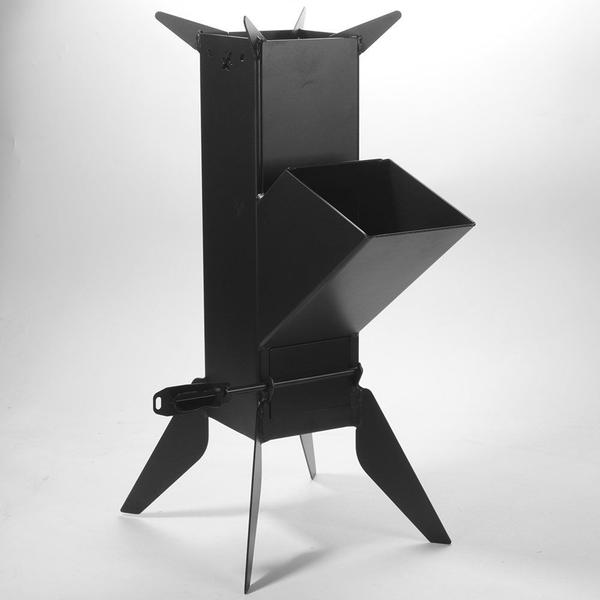 Fogão Lenha Portátil Rocket Stove Grande Tubo 15x15Cm Esp2.6mm - Maxx Diamond Imagem de Fogão Lenha Portátil Rocket Stove Grande Tubo 15x15Cm Esp2.6mm