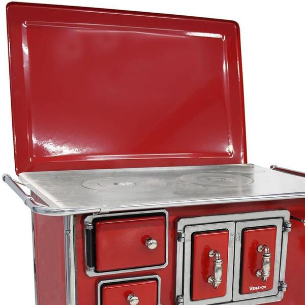 Fogão Lenha Venâncio Tradicional Vermelho Gabinete Nº02 Lado Direito Porta Dupla Com Tampa 2GDTVRPD Imagem de Fogão Lenha Venâncio Tradicional Vermelho Gabinete Nº02 Lado Direito Porta Dupla Com Tampa 2GDTVRPD