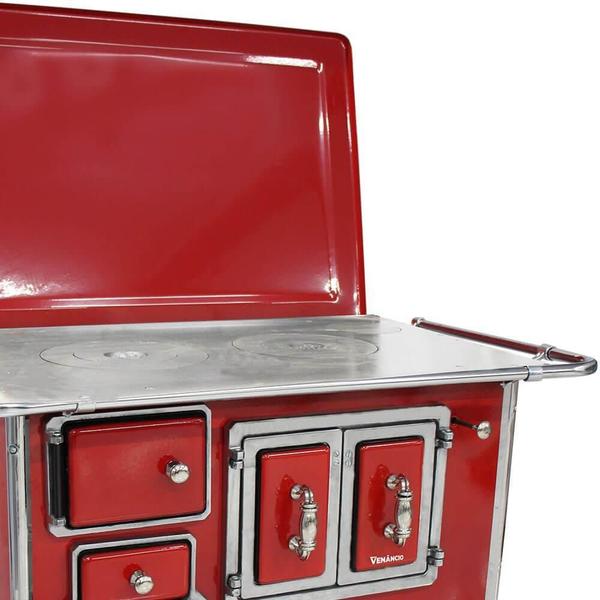 Fogão Lenha Venâncio Tradicional Vermelho Gabinete Nº02 Lado Direito Porta Dupla Com Tampa 2GDTVRPD Imagem de Fogão Lenha Venâncio Tradicional Vermelho Gabinete Nº02 Lado Direito Porta Dupla Com Tampa 2GDTVRPD