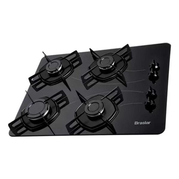 Imagem de Fogão Mesa Cooktop Vidro 4 Bocas A Gás Bivolt 127v/220v