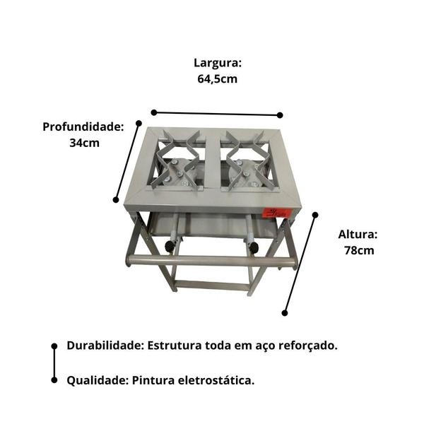 Imagem de Fogão Portátil Alta Pressão em Aço Carbono