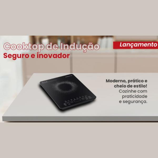 Imagem de Fogão Portátil Elétrico Touch Cooktop Indução ACKI01I - 02 Preto 1 Boca 1200W AGRATTO