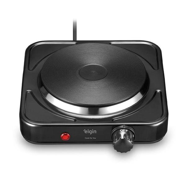 Fogão Portátil Elgin 1 Boca 1000W Com 5 Ajustes De Temperatura Preto 110V Imagem de Fogão Portátil Elgin 1 Boca 1000W Com 5 Ajustes De Temperatura Preto 110V