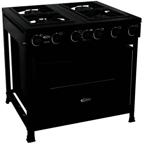 Fogão Semi-industrial 4 Queimadores com Forno 136 - Clarice Eletrodomésticos Imagem de Fogão Semi-industrial 4 Queimadores com Forno 136