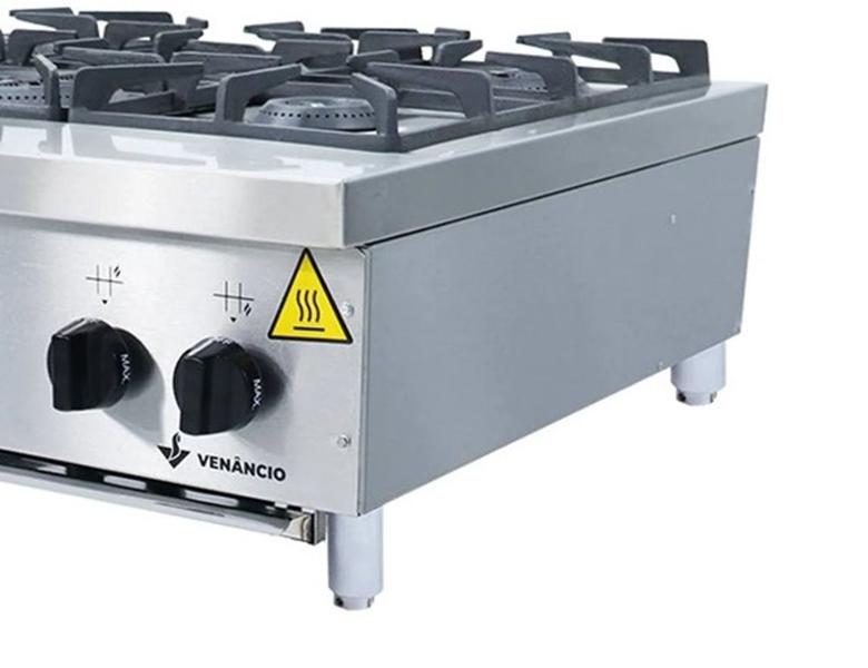 Imagem de Fogão Venâncio Don Bidone Gás Industrial Inox Cooktop FDB6M