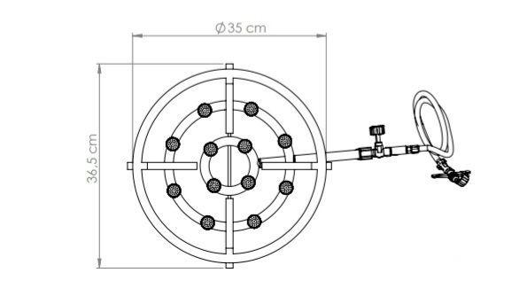 Imagem de Fogareiro 2 x 1 Zincado P/Disco e Panela Papaléguas 35cm