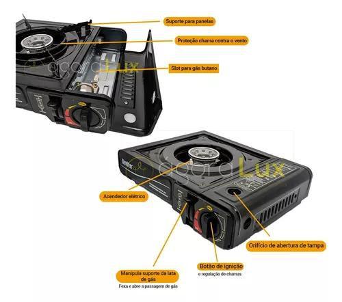 Imagem de Fogareiro Butano Uma Boca Fogão A Aaa Portátil Camping Viagem