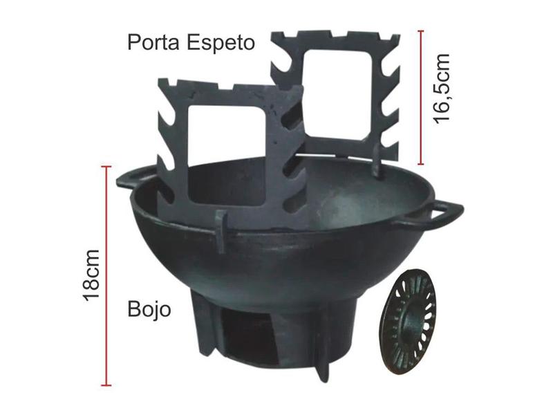 Imagem de Fogareiro/churrasqueira Gengiskan Completo - Diametro 31cm