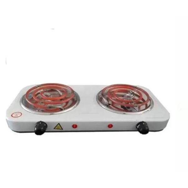 Imagem de Fogareiro Eletrico 110v Cooktop Camping 2 Bocas 2000w BAK F2B110 Branco