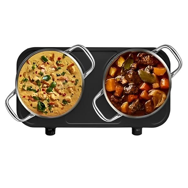 Imagem de Fogareiro Elétrico 2 Bocas 2000w Cooktop 5 Temperaturas 127V