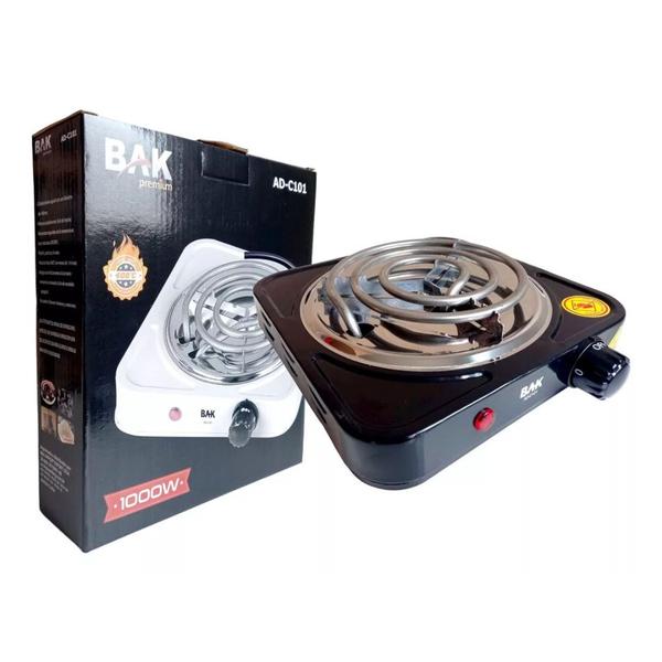 Imagem de Fogareiro Eletrico 220v Cooktop Camping 1 Boca 1000w BAK AD-C101-220 Preto