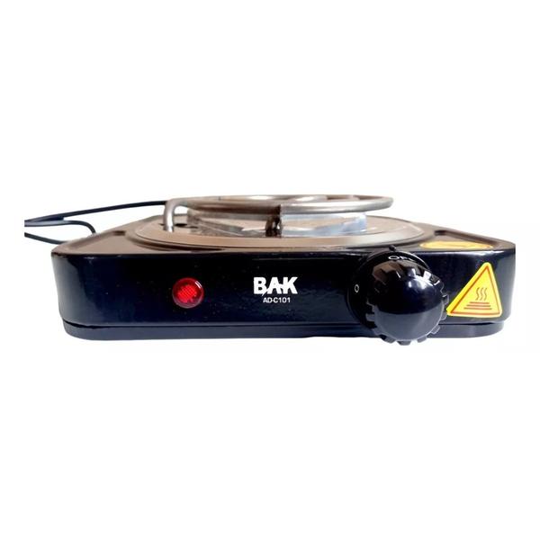 Imagem de Fogareiro Eletrico 220v Cooktop Camping 1 Boca 1000w BAK AD-C101-220 Preto