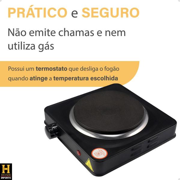 Imagem de   Fogareiro Elétrico Cooktop De Indução Portátil 1200w Camping Linha Premium