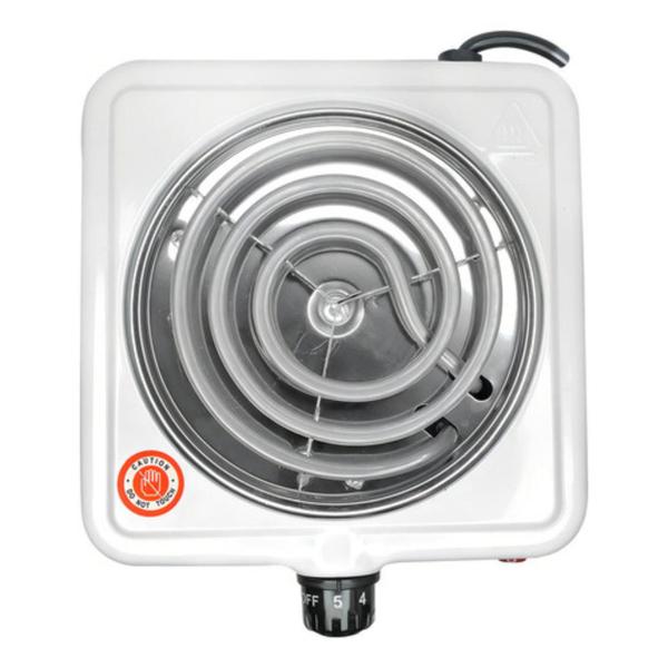 Imagem de Fogareiro Elétrico Cooktop Portátil Camping Viajar Acender Carvão 1 Boca 220v Cor Preto Branco