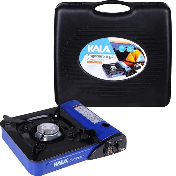 Imagem de Fogareiro Fogao de Camping a Gas Compact Azul 32cmx27cm Kala