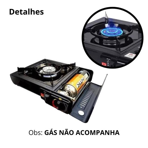 Imagem de Fogareiro Fogão Portátil Camping Flex 1 Boca Mini Luxo Premium