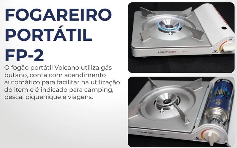 Imagem de Fogareiro Fogão Portátil Camping Pesca Laser c/ Sensor de Temperatura Premium